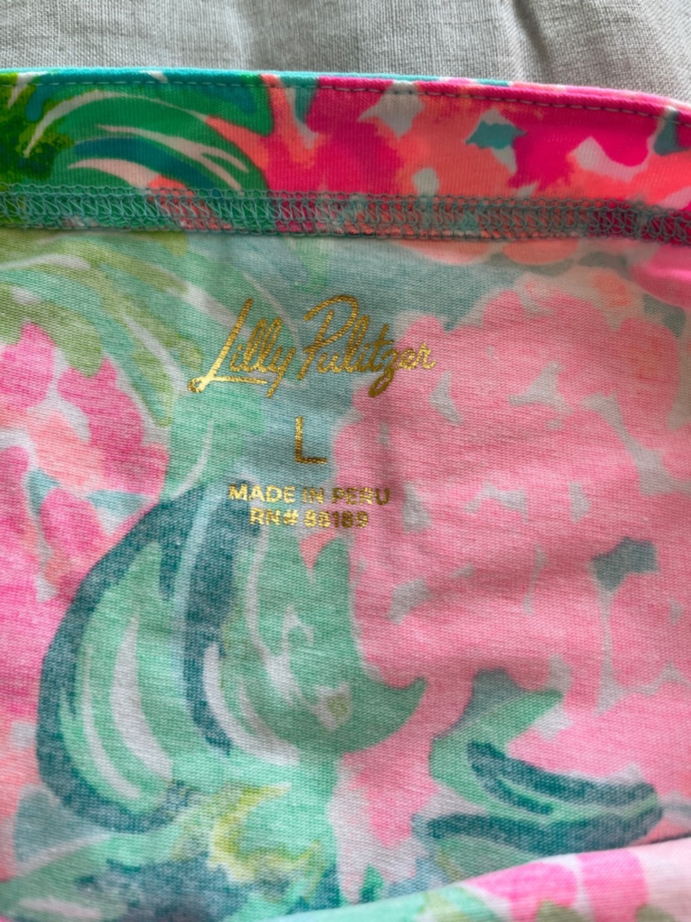 Lilly Pulitzer Pink, Aqua & Green Floral Top - Picture 2 of 7